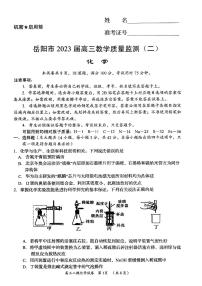 湖南省岳阳市2022-2023学年高三下学期教学质量监测（二） 化学 PDF版