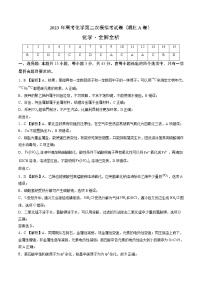 2023年高考第二次模拟考试卷-化学（湖北A卷）（全解全析）