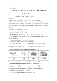 2022-2023学年河南省周口市太康县高一上期期中质量检测化学试题含答案