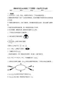 湖南省名校2023届高三下学期第一次联考化学试卷（含答案）