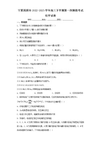 宁夏固原市2022-2023学年高三下学期第一次模拟考试化学试卷(含解析)