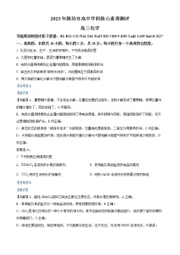 2023潍坊高三下学期3月学科核心素养测评试题化学含解析