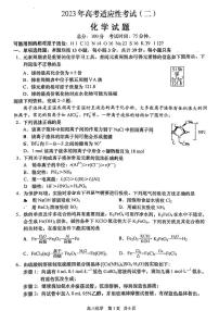 2023届江苏省南通市如皋市高考适应性考试（二）化学试题及答案