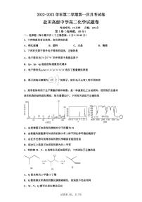 广东省深圳市盐田高级中学2022-2023学年高二下学期4月第一次月考化学试题（PDF版含答案）