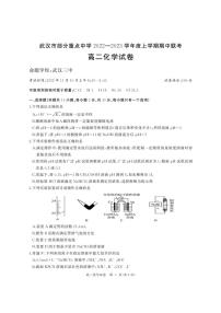 2022-2023学年武汉市部分重点中学高二上学期期中联考 化学 试题（含答案）