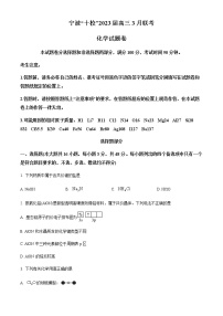 精品解析：浙江省宁波十校2023届高三下学期3月联考化学试题