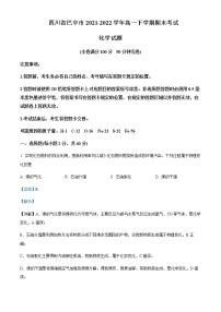 四川省巴中市2021-2022学年高一下学期期末化学试题Word版含解析