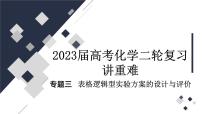 2023届高三化学二轮复习  专题三   表格逻辑型实验方案的设计与评价  课件