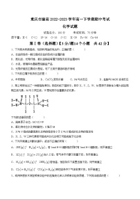 重庆市渝高2022-2023学年高一下学期期中考试化学试题(Word版含答案)