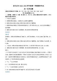 精品解析：河南省驻马店市2022-2023学年高一上学期期末考试化学试题（解析版）