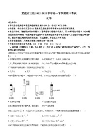 甘肃省武威市三校2022-2023学年高一下学期期中考试化学试题（Word版含答案）