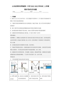 2022-2023学年山东省菏泽市郓城第一中学高二上学期期末考试化学试题（解析版）