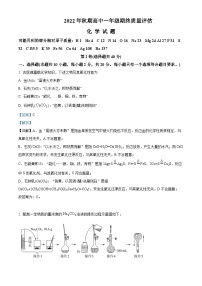 精品解析：河南省南阳市2022-2023学年高一上学期1月期末考试化学试题（解析版）