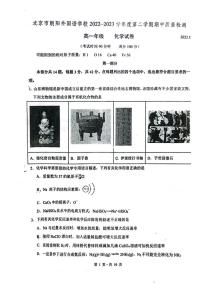 北京市朝阳外国语学校2022-2023学年高一下学期期中考试化学试卷