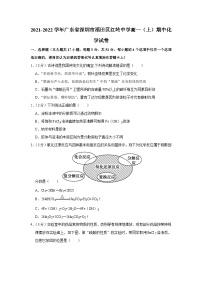 2021-2022学年广东省深圳市福田区红岭中学高一（上）期中化学试卷