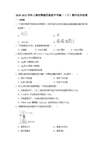 2020-2021学年上海市黄浦区格致中学高一（下）期中化学试卷