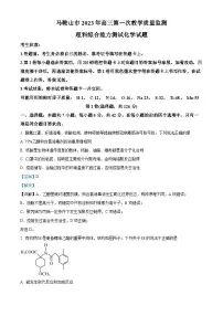 安徽省马鞍山市2023届高三化学第一次教学质量监测（一模）试题（Word版附解析）