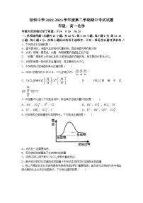 广东省深圳中学2022-2023学年高一化学下学期4月期中考试试题(Word版附答案)