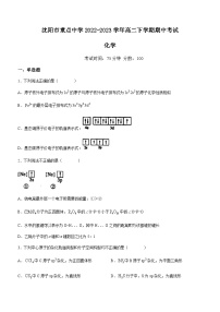 辽宁省沈阳市重点中学2022-2023学年高二下学期期中考试化学试题(Word版含答案)