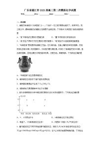 广东省湛江市2023届高三第二次模拟化学试题（含答案）