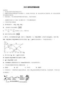 山东省聊城市文苑中学2023学年高三二诊模拟考试化学试卷(含解析)