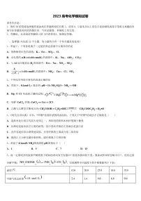 2023年宁夏中卫市高三第二次模拟考试化学试卷含解析12