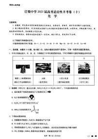 重庆巴蜀中学2023届高考适应性月考卷（十）化学试题及答案