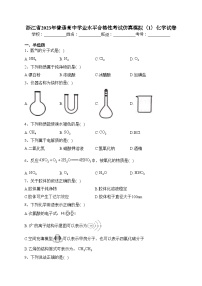 浙江省2023年普通高中学业水平合格性考试仿真模拟（1）化学试卷（含答案）