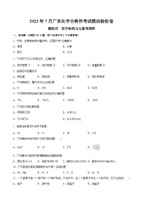 模块四 原子结构与元素周期律——2023年7月广东省普通高中化学学业水平合格性考试专项检测卷