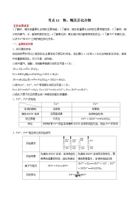 考点11 铁、铜及其化合物——2023年江苏省普通高中化学学业水平合格性考试专项精讲+测试