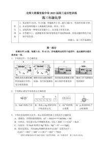 2023年北师大实验中学高三三模化学试题及答案