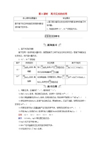 高中化学第2章 元素与物质世界第2节 电解质的电离 离子反应第3课时学案