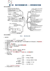 第2章 海水中的重要元素——钠和氯——【期末复习】高一化学上学期单元知识点梳理(人教版2019必修第一册)