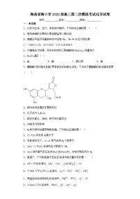 海南省海口市2023届高三第二次模拟考试化学试卷（含解析）