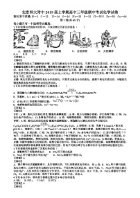 北京市师范大学附属中学2019届高三上学期期中考试化学试题