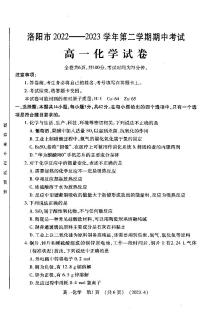 河南省洛阳市2022-2023学年高一下学期期中化学试题