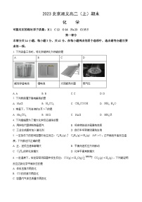 2023北京顺义高二（上）期末化学（教师版）