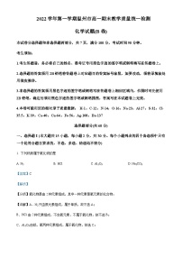 浙江省温州市2022-2023学年高一上学期期末教学质量统一检测（B卷）化学试题含解析