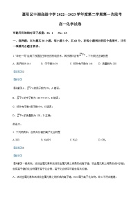 广东省惠州市丰湖高级中学2022-2023学年高一下学期第一次段考化学含解析