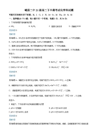 四川省峨眉第二中学2022-2023学年高二化学下学期期中考试试题（Word版附解析）