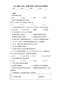 2024届高三化学一轮复习培优--钠及其化合物训练