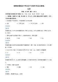 湖南省娄底市2023年高一化学下学期学业水平考试模拟试题（Word版附解析）