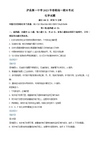 四川省泸州市泸县一中2022-2023学年高一化学下学期6月期末考试试题（Word版附解析）