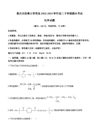 重庆市西南大学附高2022-2023学年高二下学期期末考试化学试题（Word版含答案）