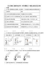 2024届高三新高考化学大一轮专题练习—氧族元素及其化合物