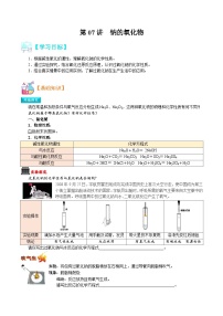 【暑假初升高】人教版化学初三（升高一）暑假预习-第07讲  钠的氧化物 讲学案