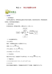 高考化学一轮复习考点过关练习考点16 铁及其重要化合物(含解析)