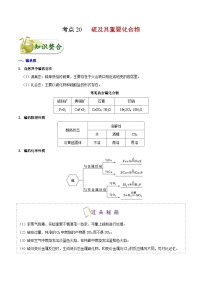 高考化学一轮复习考点过关练习考点20 硫及其重要化合物(含解析)