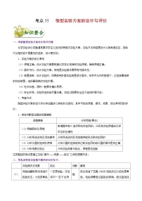 高考化学一轮复习考点过关练习考点55 微型实验方案的设计与评价(含解析)