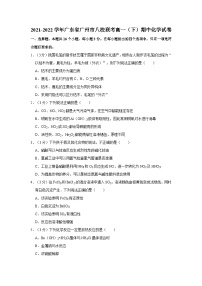 2021-2022学年广东省广州市八校联考高一（下）期中化学试卷（含答案）